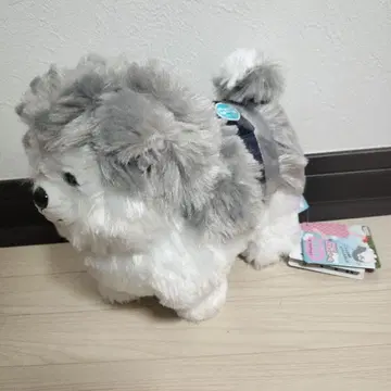 데굴데굴 강아지 모후마루 리드로 산책 기믹 봉제 인형