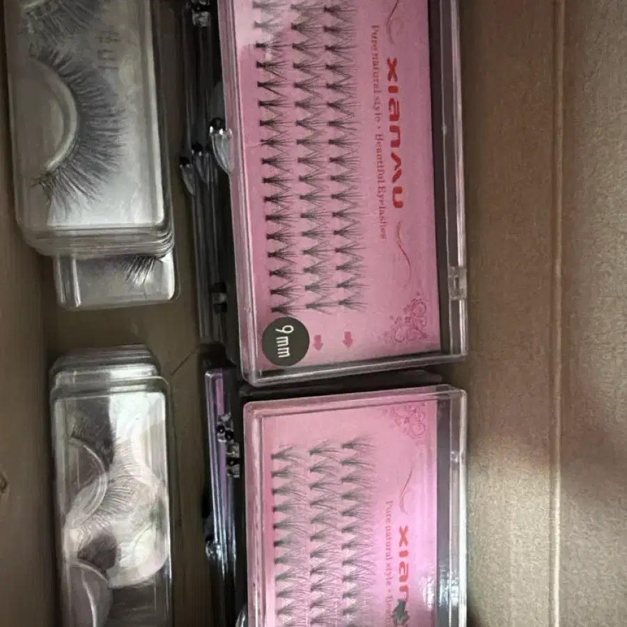 xianmu 시안무 가닥 속눈썹 9mm 10mm 세트