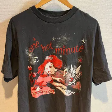 싱글 스티치 레어 렛치리 [ ONE HOT MINUTE ] 티셔츠 xl