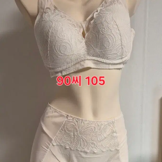 크레오라 노와이어 매쉬 브라 팬티 란제리 세트 90C 105