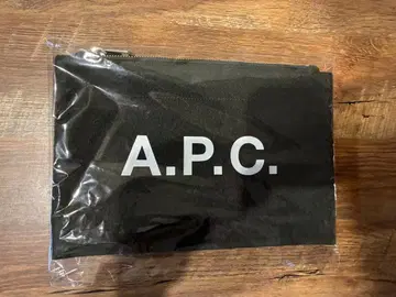 A.P.C. 코튼 캔버스 플랫 파우치 클러치백 블랙