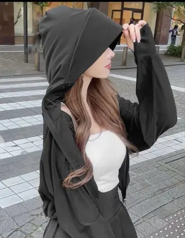rady UV 컷 후드티 후드 부착 S 블랙