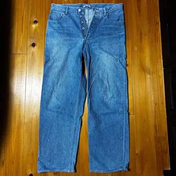 AURALEE 24SSFADED LIGHT DENIM WIDE PANTS
