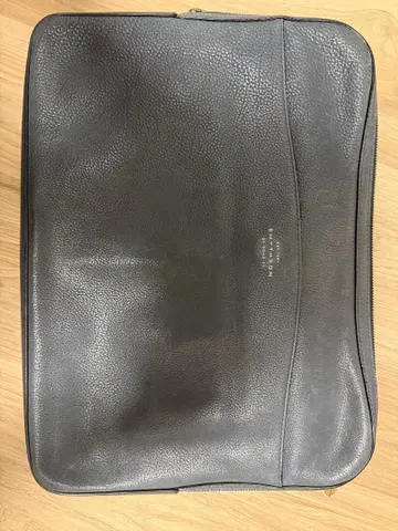 Smythson 클러치백 가죽 네이비