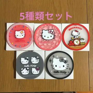 헬로키티 3COINS 러버 코스터 5종 세트 미사용 새상품