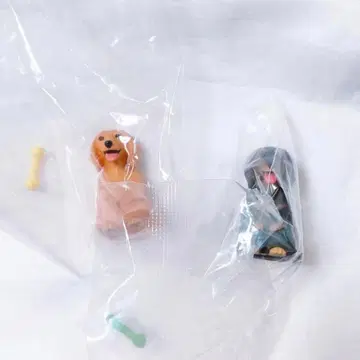 마테보케 개 4 가챠 미니어처 닥스훈트 레드 블랙탄