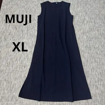 [새상품급] MUJI 무인양품 바람 통하는 스트레치 슬리브리스 원피스 XL