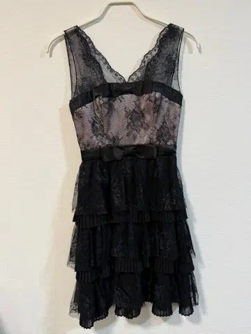 JILLSTUART 블랙 레이스 티어드 원피스 사이즈 0