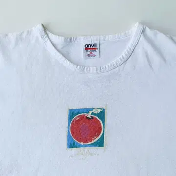 90s USA제 New York 애플 프린트 티셔츠