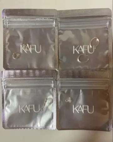 KAFU zero touch 이어커프 4종 세트 핑크 실버