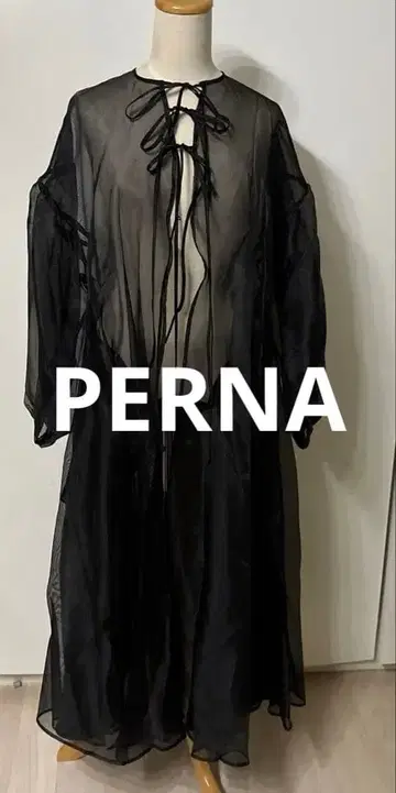 택 포함 새상품 PERNA 오간자 시어 롱 그로브
