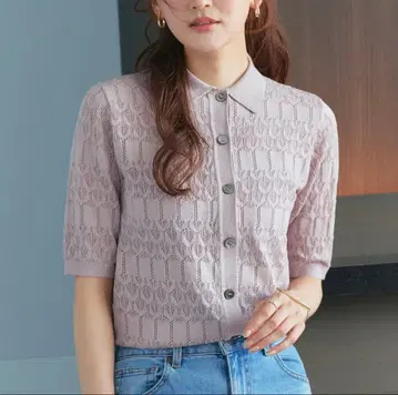 [ RUIRUE BOUTIQUE ] 시스루 니트 폴로