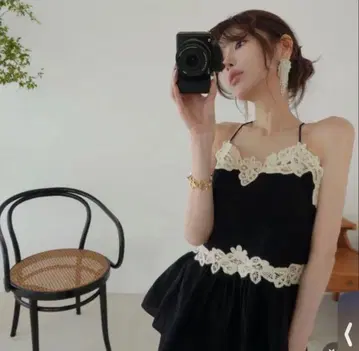 ZARA ZW COLLECTION 대비 레이스 상의 XS 새상품