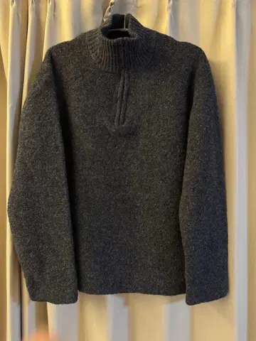 UNIQLO 하프 지퍼 니트 다크 그레이 XL 사이즈