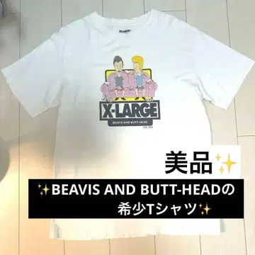 극미품 XLARGE 비비스 앤 버트헤드 콜라보 티셔츠 L 화이트