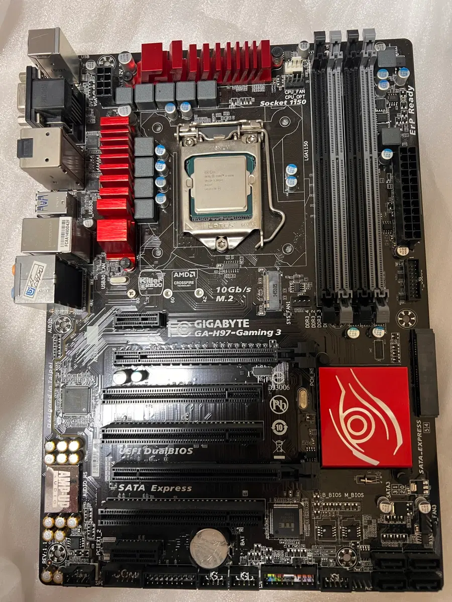 기가바이트 GA-H97-Gaming 3 + i5-4690 정상작동 / 백패널 .기쿨포함