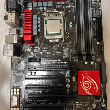 기가바이트 GA-H97-Gaming 3 + i5-4690 정상작동 / 백패널 .기쿨포함