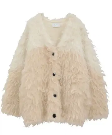 2606173 BI COLOR SHAGGY KNIT CARDIGAN 1