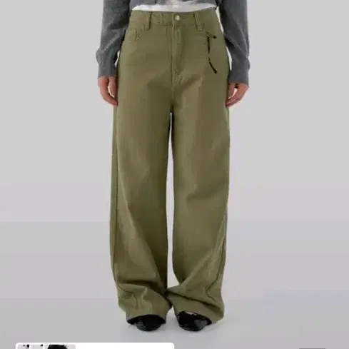 어텀 일자핏 카키 청바지 \ 사이즈s