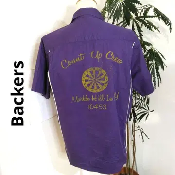 Backers Production 볼링 셔츠 다트 패턴 아메카지 L