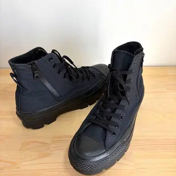 새상품급 고어텍스 컨버스 올스타 청키 통굽 블랙 27cm