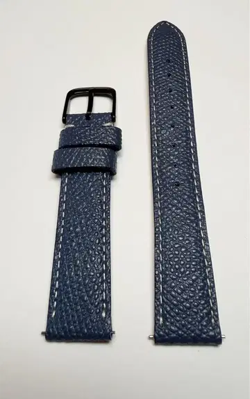 [ Knot ] 노트 히메지 가죽 세미 그레인 벨트 18mm 네이비