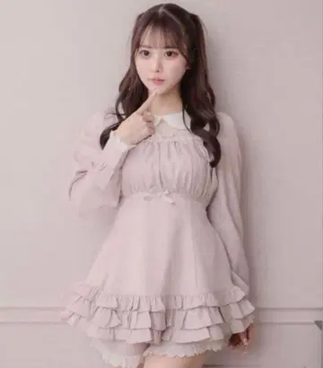pium 튤 절개 티어드 셋업 핑크