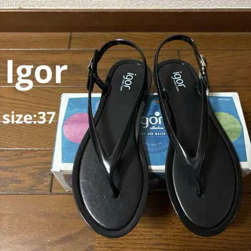 미사용 새상품 igor -이고르- 플립플랍 블랙 37