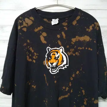 NFL 벵갈스 블리치 가공 티셔츠 블랙 XL 블랙 USA 구제 의류