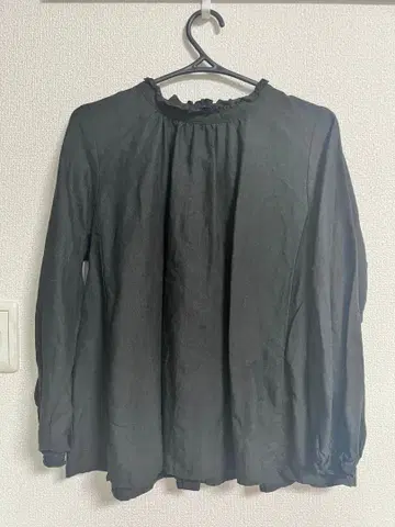 네스트로브 nest robe 린넨 프릴 긴팔 블라우스 블랙