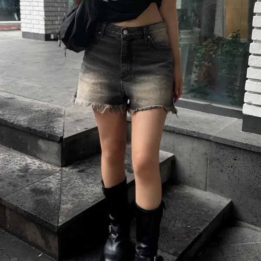 흑청 반바지 숏팬츠