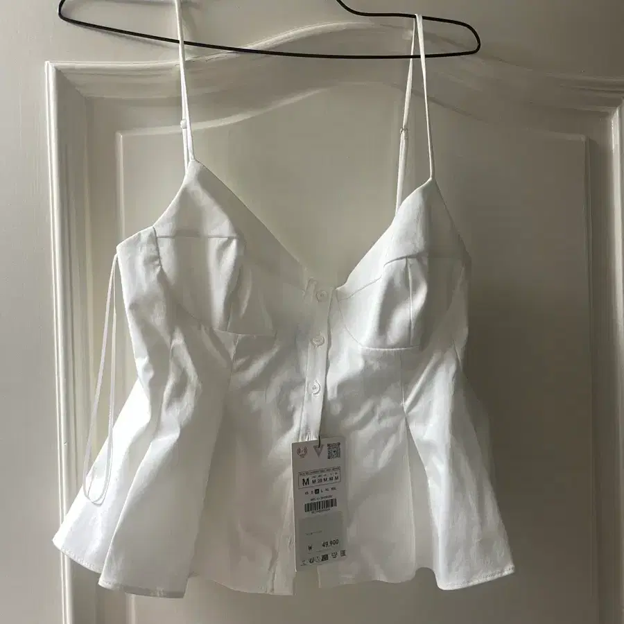 Zara 화이트뷔스티에 탑