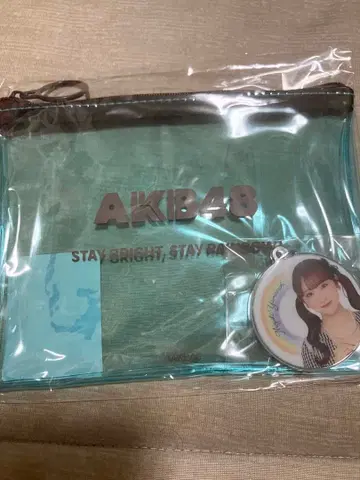 AKB48 야마우치 미즈키 클리어 파우치 최애 참 세트