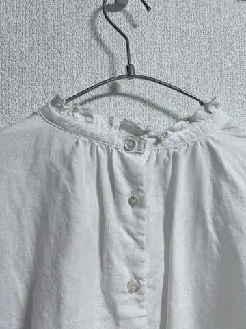 네스트로브 nest Robe 린넨 프릴 긴팔 블라우스 화이트