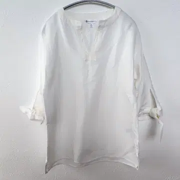 Brooks Brothers 소매 리본 린넨 레이온 스키퍼 블라우스