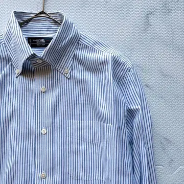 새상품급 가마쿠라 셔츠 긴팔 스트라이프 셔츠 블루 화이트 M 상당 tk86