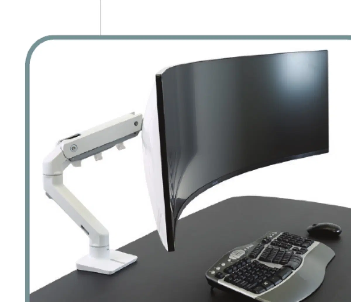 에르고트론 HX 모니터암 + Heavy-Duty Tilt Pivot / Neo G9 사용