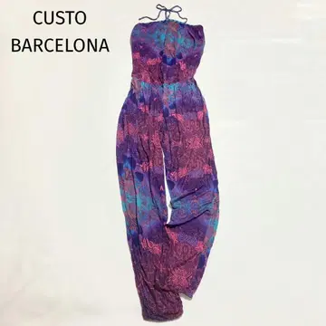 CUSTO BARCELONA y2k 베어탑 올인원 4 올 패턴 꽃