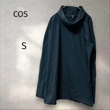 COS *긴팔 풀오버 셔츠 [ 36 ] 블랙 코튼 오버 사이즈