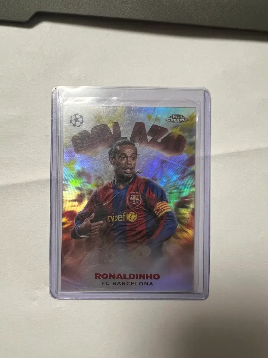호날두 FC 바르셀로나 Topps Chrome 카드