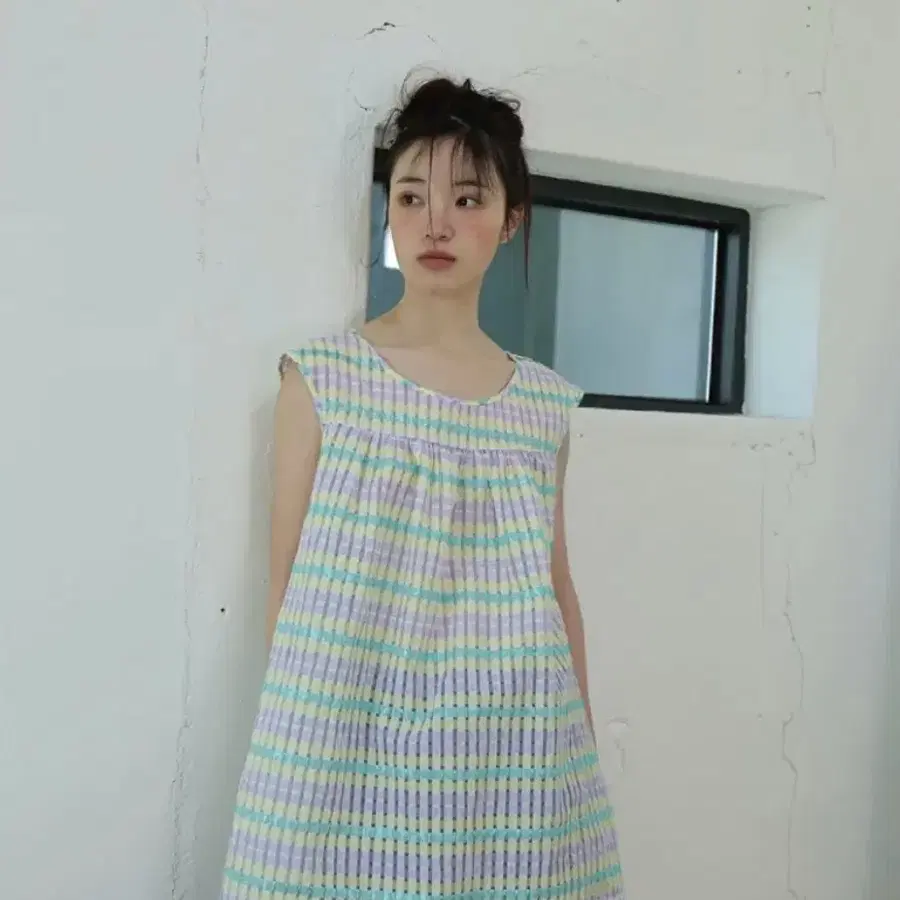 Fairy Sleeve Dress(Yellow Mint)