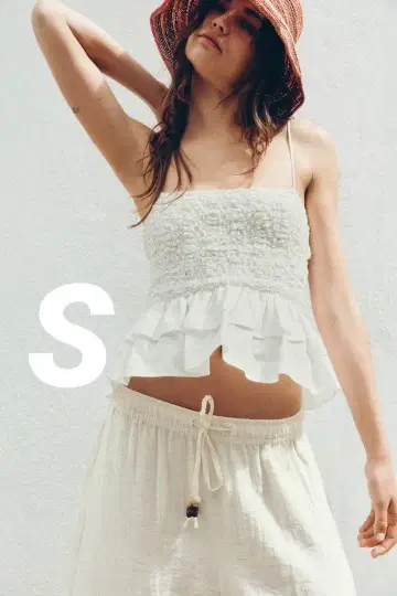 ZARA 스모킹 페플럼 상의 S