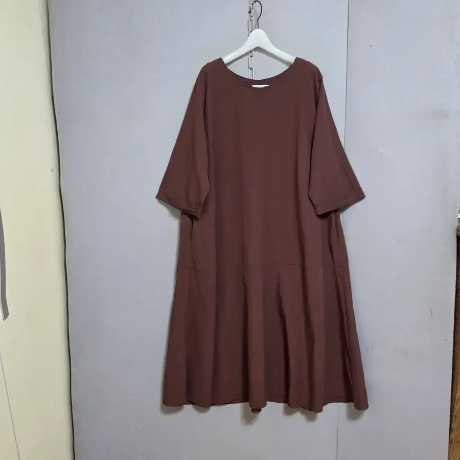 7부소매 바람막이스타일소재 원피스 L  n7923