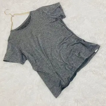 UNIQLO 드라이 멜란지 그레이 T셔츠 XL 사이즈 반팔 메쉬 절개