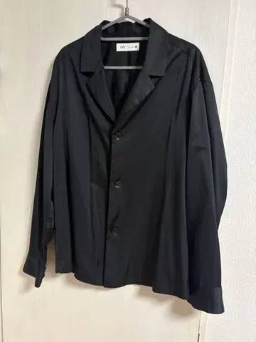 zara 3버튼 오픈 카라 셔츠 파자마 셔츠