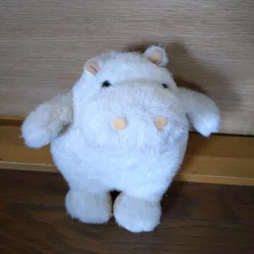 쇼와 레트로 레어 하마 봉제 인형 화이트