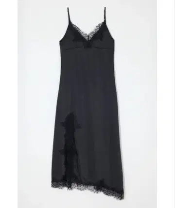MOUSSY 레이스 새틴 슬립 드레스