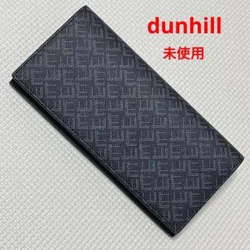 미사용 dunhill 던힐 가죽 장지갑 모노그램 블랙