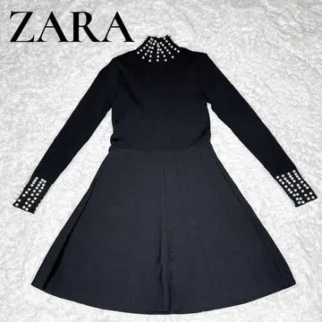 ZARA 자라 블랙 모조 진주 미니 원피스 M 사이즈 상당