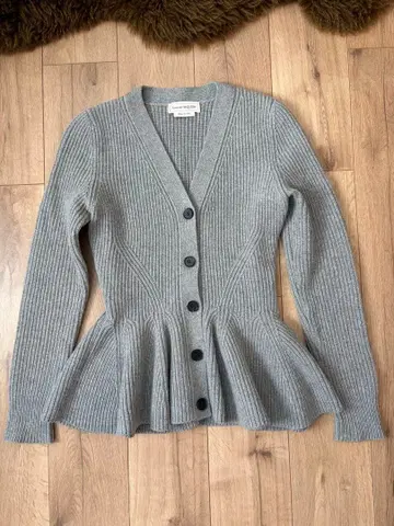 Alexander McQueen 페플럼 가디건 XS 그레이